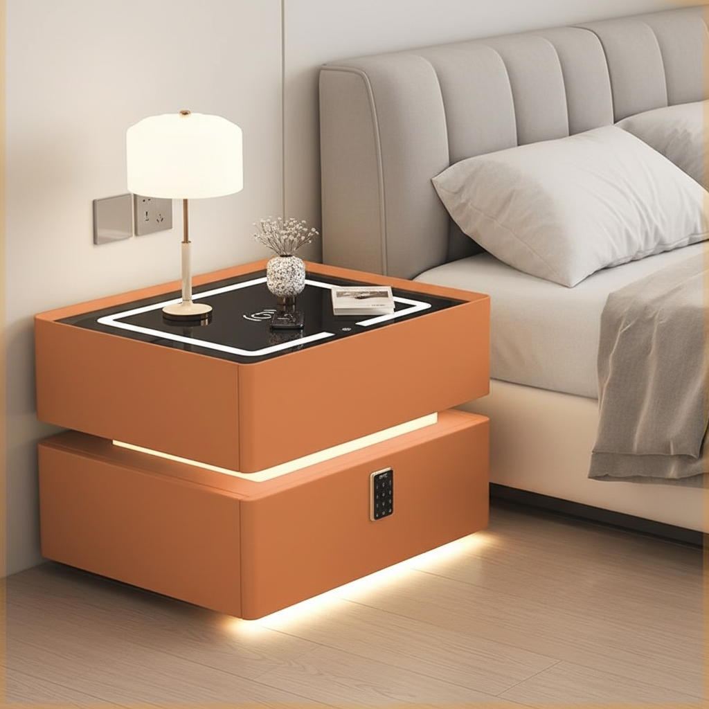 Velador Inteligente LED  flotante Multifunción 2 Cajones