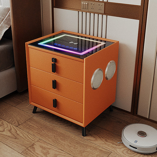 Velador Inteligente con Luces RGB, Parlantes Integrados y Cargador Inalámbrico