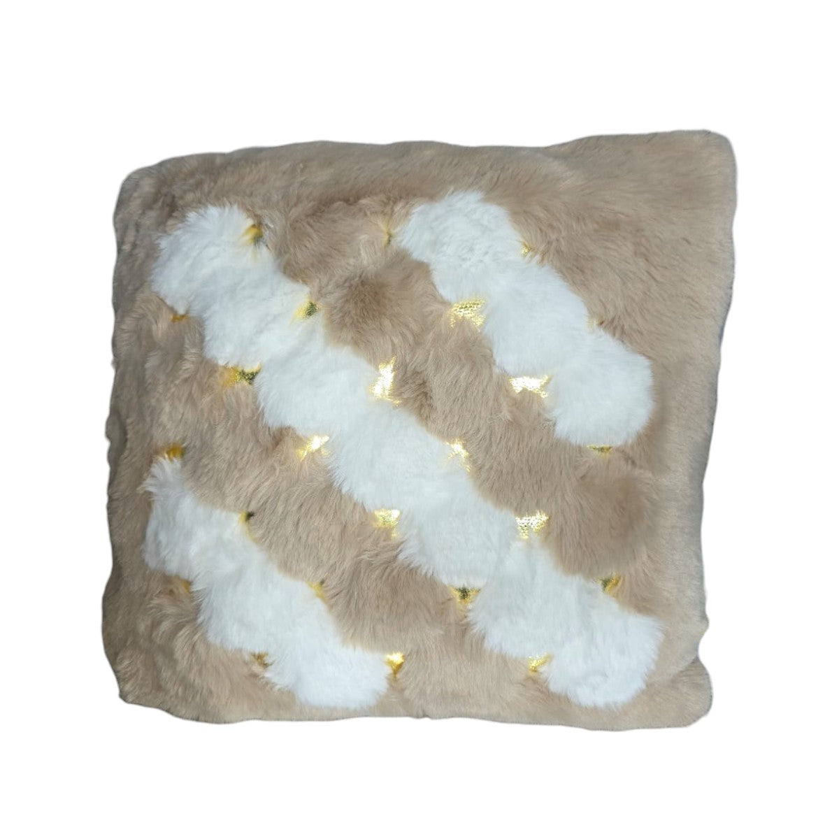 Cojin Soft Eco Cuero Dorado 43x43cm
